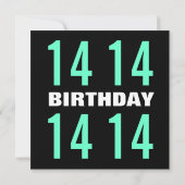 14e tienerdag Moderne Munt en zwart W746 Kaart (Achterkant)