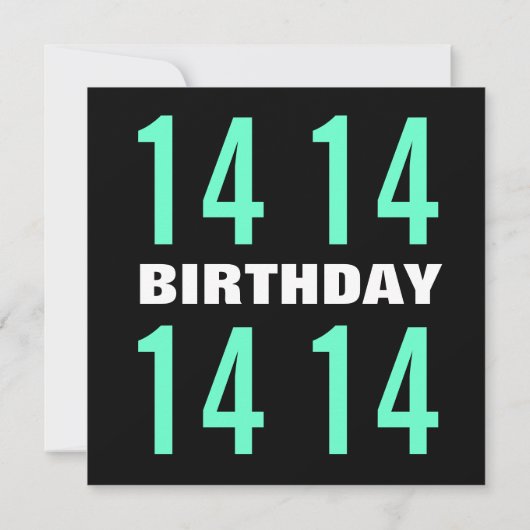 14e tienerdag Moderne Munt en zwart W746 Kaart (Achterkant)