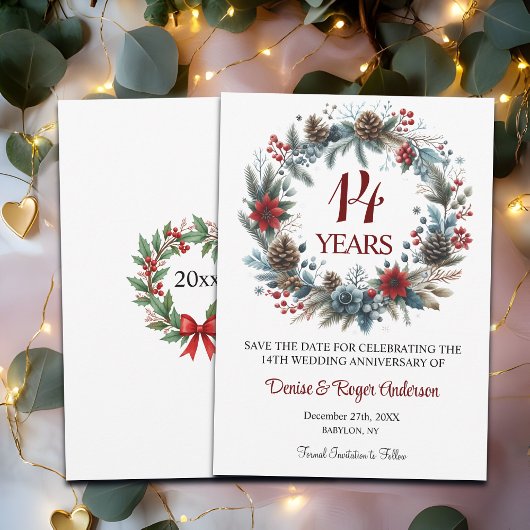 14e trouwjubileum Winter Save The Date
