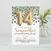 14e uitnodiging tot Confetti van de geboorte (Staand voorkant)