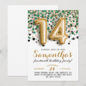14e uitnodiging tot Confetti van de geboorte (Voorkant / Achterkant)
