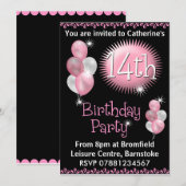 14e uitnodiging van de Birthday Party (Voorkant / Achterkant)