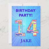 14e uitnodiging van de Partij van de Geboortedag V (Voorkant)