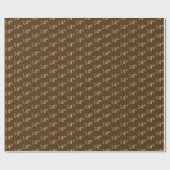 14e (veertiende) gebeurtenis bruin, Faux Gold Cadeaupapier (Vlak)