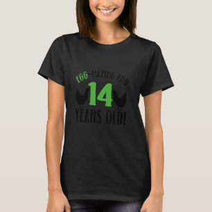 14e verjaardag 14 jaar kippenboer kip t-shirt