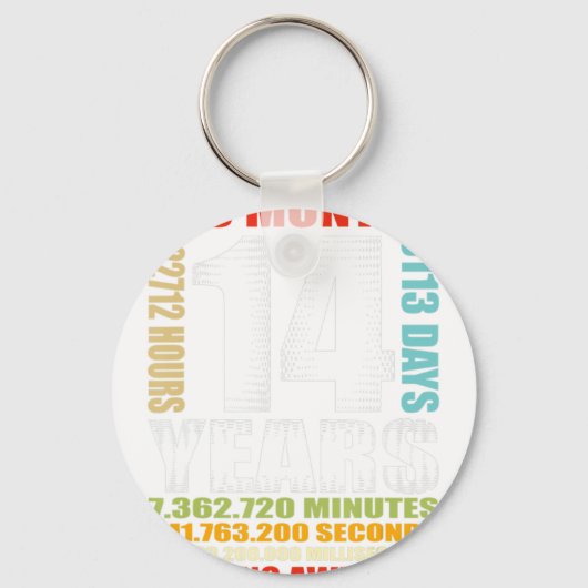 14e verjaardag 14 jaar oude jongens Kinder meisjes Sleutelhanger (Voorkant)