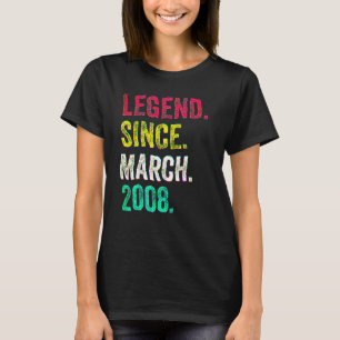 14e verjaardag 14 jaar oude legende sinds maart 20 t-shirt