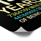 14e verjaardag 14 jaar oude retro 168 poster (Hoek)