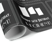 14e verjaardag: Art Deco Geïnspireerde look "14" e Cadeaupapier (Rol Hoek)