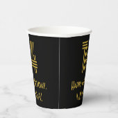 14e verjaardag: Art Deco Geïnspireerde look "14" e Papieren Bekers (Rechts)