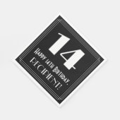 14e verjaardag ~ Art Deco geïnspireerde look "14", Servet (Hoek)