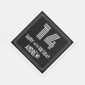 14e verjaardag: Art Deco Geïnspireerde look "14" + Servet (Hoek)