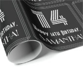 14e verjaardag: Art Deco geïnspireerde look "14" w Cadeaupapier (Rol Hoek)