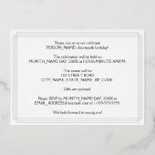 14e verjaardag — Art Deco look "14" + Naam Folie Uitnodiging (Achterkant)