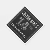 14e verjaardag: Art Deco Style + aangepaste naam Servet (Hoek)