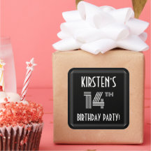 14e verjaardag: Art Deco Style en aangepaste naam