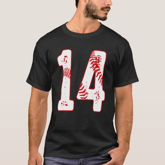 14e verjaardag Baseball Player 14 jaar oud T-shirt (Voorkant)