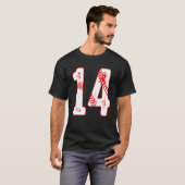 14e verjaardag Baseball Player 14 jaar oud T-shirt (Voorkant volledig)