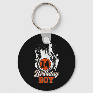 14e verjaardag Basketball Theme Birthday Boy 14 ja Sleutelhanger