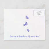 14e verjaardag Butterfly Dance Briefkaart (Achterkant)