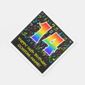 14e verjaardag - Colorful Music Symbols, Rainbow 1 Servet (Hoek)