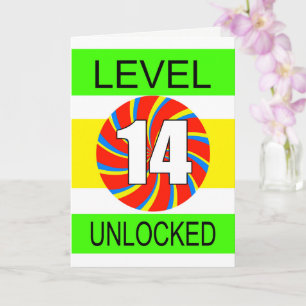 14e verjaardag computergamer kaart