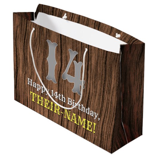 14e verjaardag: Country Western geïnspireerd uiter Groot Cadeauzakje (Achterkant Gekanteld)