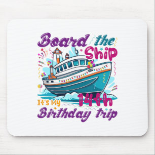 14e verjaardag cruise vakantie 14 jaar oud schip L Muismat