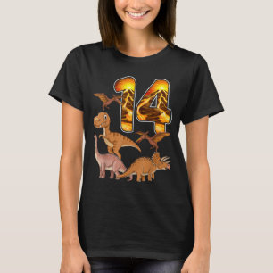 14e verjaardag Dinosaur T-rex 14 jaar oud verjaard T-shirt