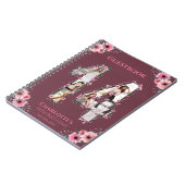 14e verjaardag Foto Collage Pink Flower Guest Book Notitieboek (Linkerzijde)