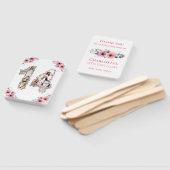 14e verjaardag Foto Collage Pink Girl Flower White Handwaaier (Niet-gemonteerd)