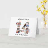 14e verjaardag fotokaart kaart (Gele Bloem)