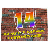 14e verjaardag: Fun, door graffiti geïnspireerde r Groot Cadeauzakje (Achterkant)