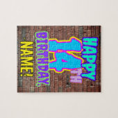 14e verjaardag ~ Fun, geïnspireerd door Urban Graf Legpuzzel (Horizontaal)