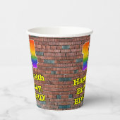 14e verjaardag: Fun Graffiti-geïnspireerde regenbo Papieren Bekers (Links)