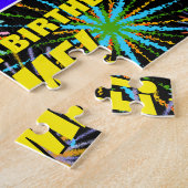 14e verjaardag: Fun, kleurrijk gevuurwerk Legpuzzel (Zijkant)