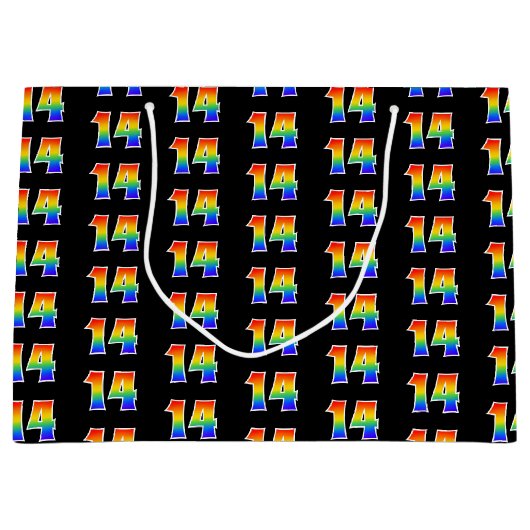 14e verjaardag: Fun Rainbow Event Nummer 14 Patroo Groot Cadeauzakje (Voorkant)