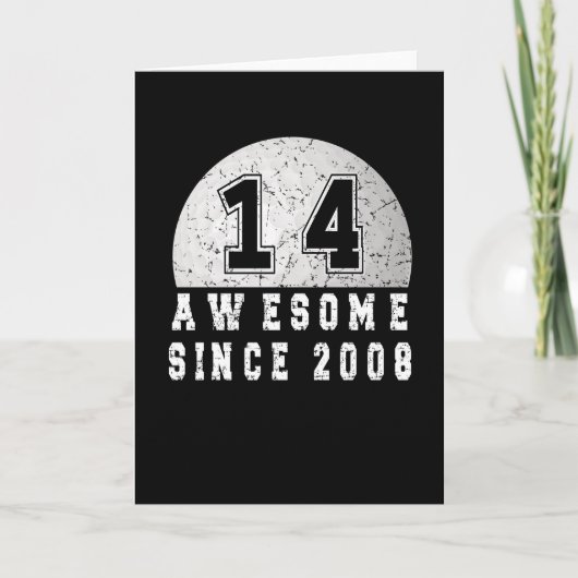 14e verjaardag, geboren in 2008 Golfer Boy 14 jaar Kaart (Voorkant)