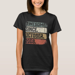 14e verjaardag Geweldige sinds oktober 2008 14 jaa T-shirt