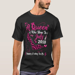 14e verjaardag hoge hak Een koningin werd geboren T-shirt