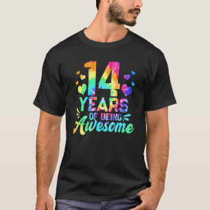 14e verjaardag idee das kleurstof 14 jaar van Awes T-shirt