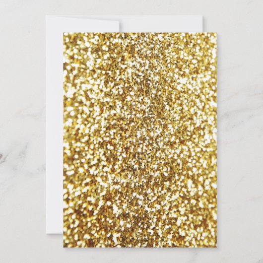 14e verjaardag in zwart en goud kaart (Achterkant)