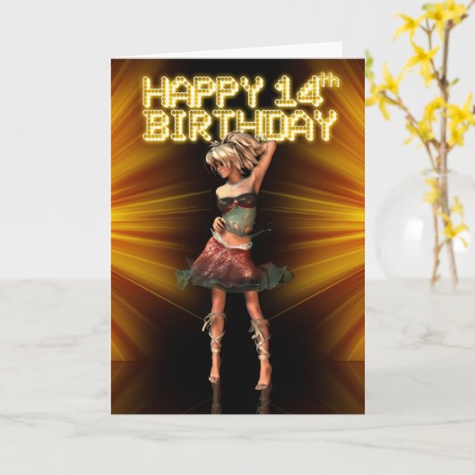 14e verjaardag Je bent een ster, Deva op het podiu Kaart (Gele Bloem)