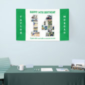 14e verjaardag Jubileum nummer 14 fotocollage Spandoek (Beurs)