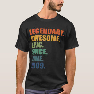 14e verjaardag juni 2009 jongens meisjes 14 jaar o t-shirt