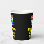 14e verjaardag: Kleurrijk, Leuk, Spannend, Regenbo Papieren Bekers (Links)