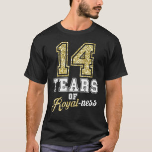 14e verjaardag Koninklijke Royalty Thema 14 jaar o T-shirt