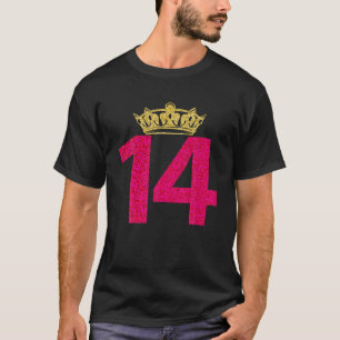 14e verjaardag kroon voor meisjes prinses 14 jaar t-shirt
