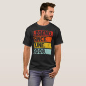 14e verjaardag Legende sinds juni 2008 14 jaar oud T-shirt (Voorkant volledig)