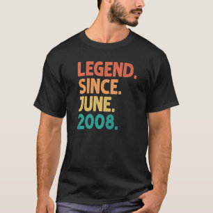 14e verjaardag Legende sinds juni 2008 14 jaar oud T-shirt